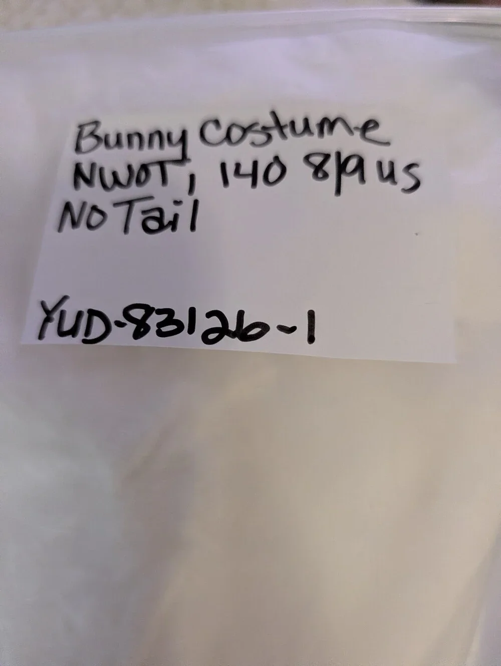 Kids Bunny Rabbit Onesie Costume, NWOT